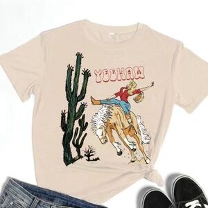 Western Yee Haw Graphic Tee NWT